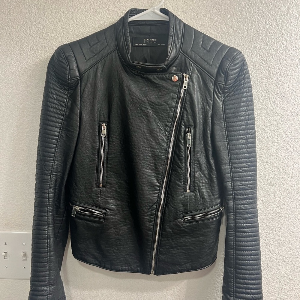 Zara leather jacket